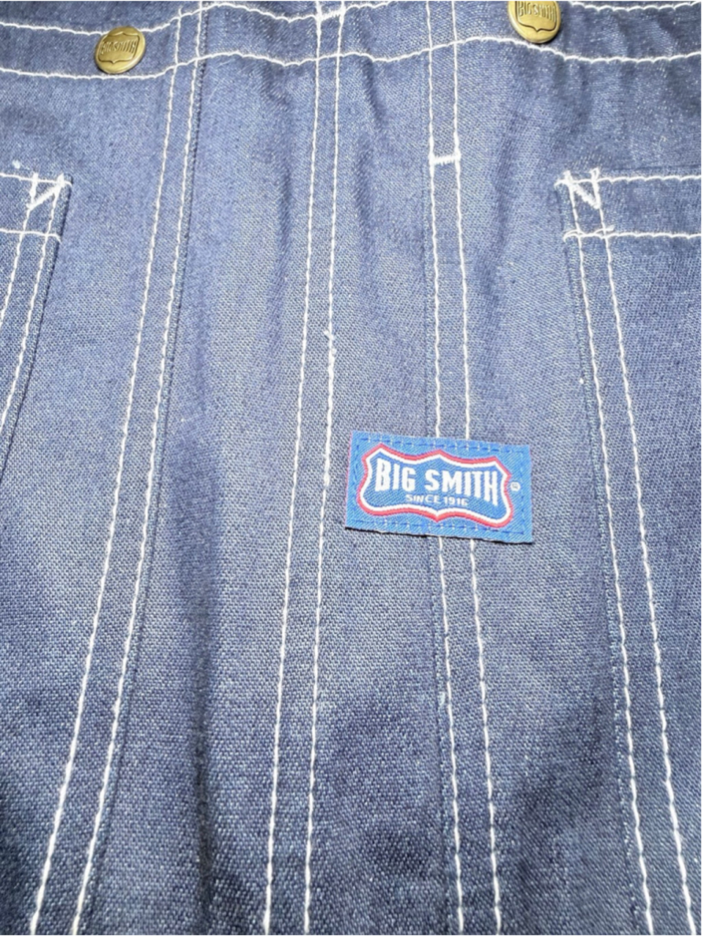 Big Smith blue denim bib overalls. NWT 62x30 #bigmen #workwear #farm - Picture 3 of 5